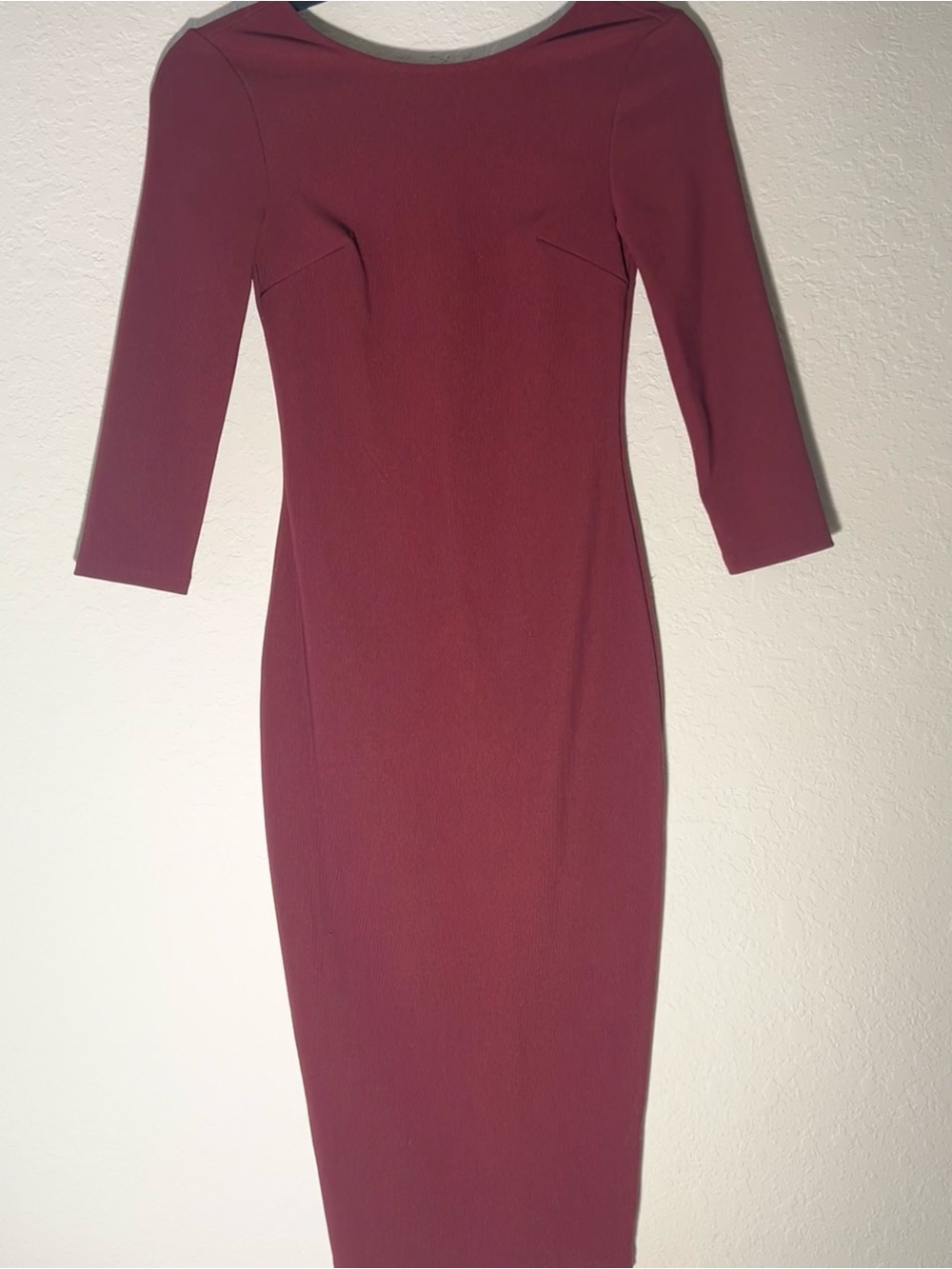 Express Women’s Wine Midi Bodycon Sheath Dress